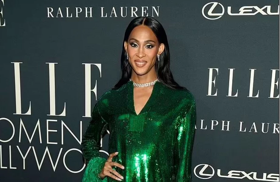 MJ Rodriguez celebrates as she becomes first trans woman to win a Golden Globe award